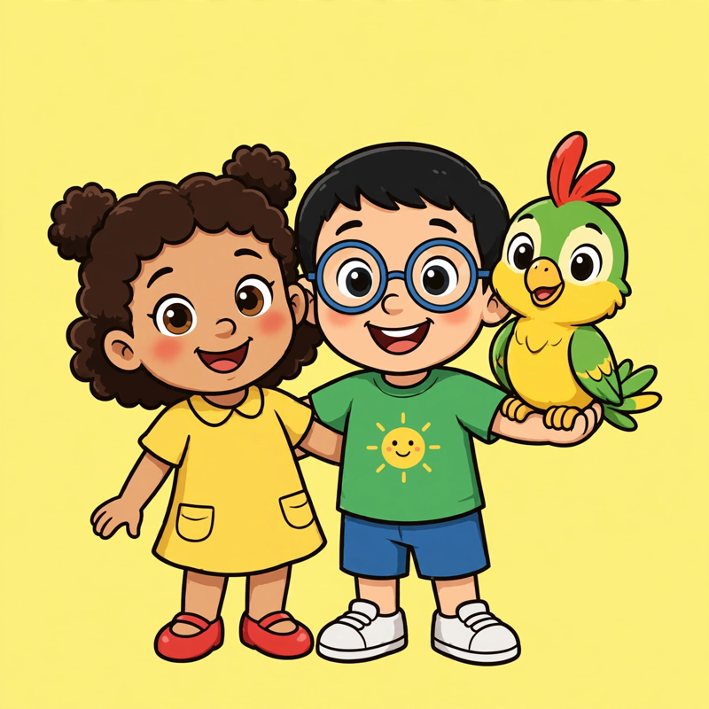 Luna, Milo y Pico logo